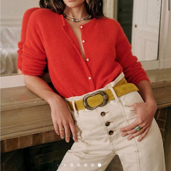 Sezane Red Gaspard Cardigan - Picture 4 of 4